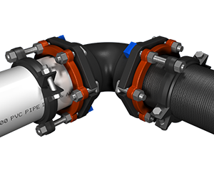Series 15MJG00TD Tru-Dual Mechanical Joint Restraint at a Ductile Iron Fitting